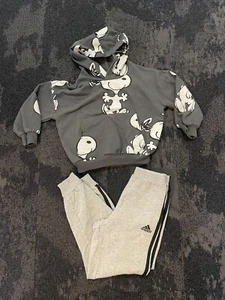 (Lot Of 2) Peanuts Snoopy Toddler Boy Fleece & Adidas Pants (Sz 7, 18x16) - Picture 1 of 20