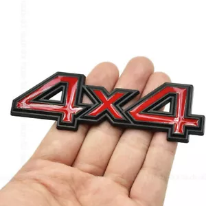 3D Metal 4x4 Logo Sticker Auto Car Tailgate Emblem Badge Decal Accessories Red - Picture 1 of 13