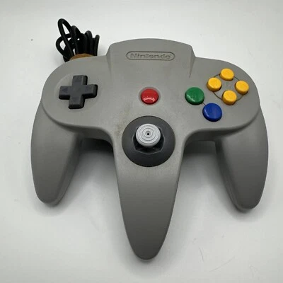 Authentic Nintendo 64 Solid Gray Controller OEM (N64)  ~~ TIGHT JOYSTICK - Image 1 of 3