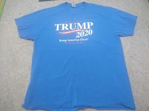 Gildan Donald Trump 2020 Tee Shirt Color Blue XL Rare Keep America First - Picture 1 of 8