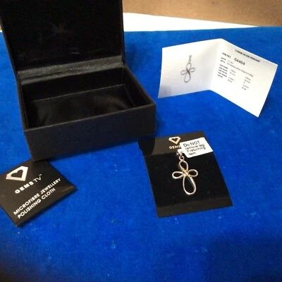 Colgante de plata citrino de 1 1/4 pulgadas gemas TV Foto 1 de 3