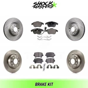 Front and Rear Rotors Semi Metalic Brake Pads for 2009-2017 Volkswagen Tiguan - Picture 1 of 1