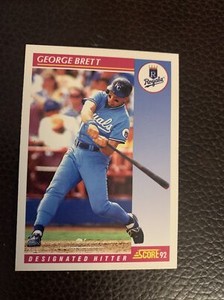 1992 Score Baseball Card George Brett Kansas City Royals #650