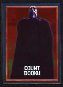 COUNT DOOKU 2008 Merlin Star Wars Clone Wars Silver Foil Sticker Italy #138 C2 - Picture 1 of 2
