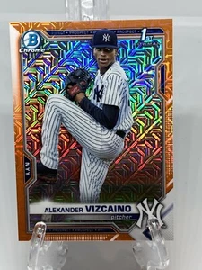Alexander Vizcaino 2021 Bowman Chrome 1st Prospect ORANGE Shimmer 5/25 Cubs RC - Picture 1 of 3