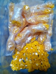 Lego Bright Light Orange Plate Modified 1X1 Tooth Horizontal 50 Pieces NEW - Picture 1 of 1