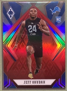 2020 Panini Phoenix Red /299 Jeff Okudah #143 Rookie - Picture 1 of 3