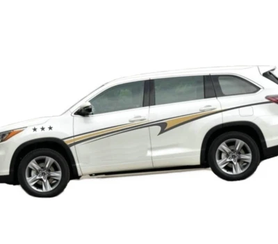 Calcomanías adhesivas de coche para Toyota Highlander gráficas línea de cintura rayas puerta lateral Foto 1 de 4
