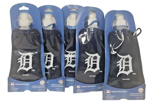 BRANDNEU SET MIT 5 Detroit Tigers FALTBARE WASSERFLASCHE SPIELTAG! - Bild 1 von 1