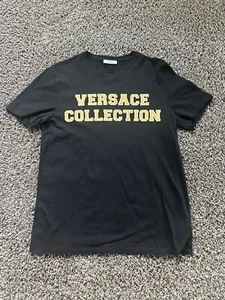 Mens Versace Collection T-Shirt Black / Gold Size Large L - Picture 1 of 7