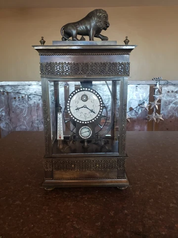 18th Century European Replica Design  Bronze  Gravity Driven Table Clock- RARE! Cover