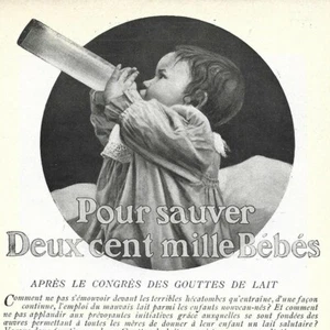 Pour sauver deux cent mille bébés - Lait - Article de presse 1906 - Picture 1 of 5