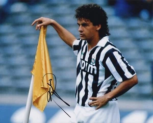 ROBERTO BAGGIO Foto Autografata Signed Photo Autografo Juventus Calcio - Foto 1 di 2