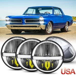 4pcs For Chevrolet Corvette 1959-1982 5.75" 5-3/4 LED Headlights H4 Hi-Lo Beam - Picture 1 of 11