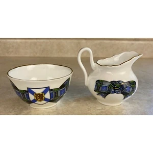 Royal Stuart Fine Bone China England Nova Scotia Tartans offene Zuckerdose und Cre - Bild 1 von 9