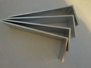 2" X 6" ALUMINUM ANGLE 1/8" THICK 1 1/2" IN LENGTH (4 PIECES) - Picture 1 of 5