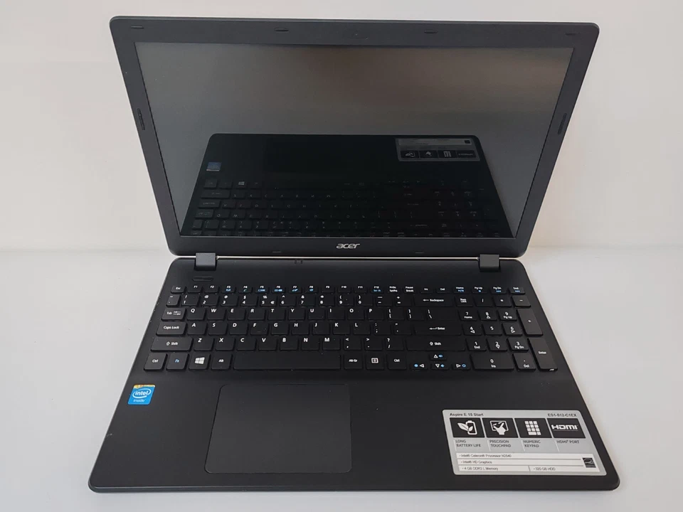 NOTEBOOK ACER ASPIRE E15 INTEL CELERON N2840 4GB RAM 320GB HD WIFI WEBCAM - Immagine 1 di 4