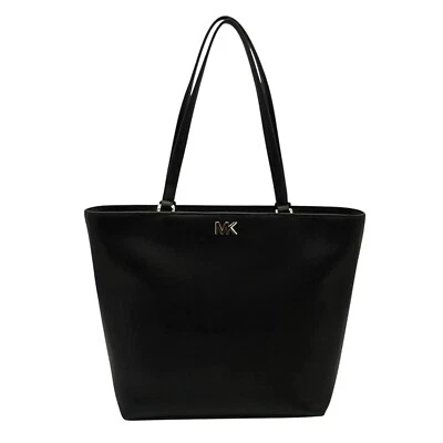 Bolso de Mano Michael Kors Mott de Cuero Negro Foto 1 de 4