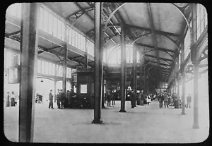FOTO DE LA ESTACIÓN DE TREN DE JOHANNESBURGO C1900 Magic Lantern Slide BOER WAR S ÁFRICA - Imagen 1 de 5