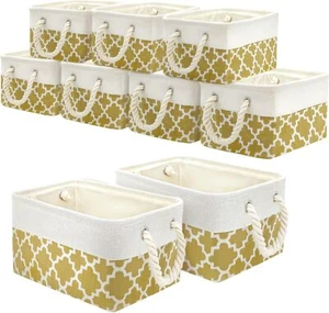 9 Pack Storage Basket Bins & Decorative Baskets Fabric Storage - Picture 1 of 7