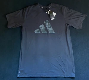Adidas Men Essentials Single Jersey Big Logo Tee Large Black - Picture 1 of 3