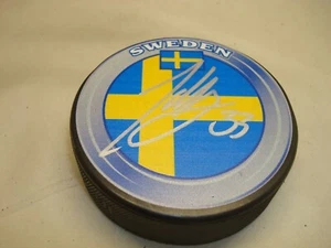 Jakob Silfverberg Signed Team Sweden Hockey Puck Autographed 1B - Picture 1 of 2