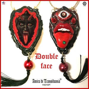 Satanic Talisman Pendant Amulet Necklace Krampus Gothic Pan Pagan Devil Baphomet - Picture 1 of 24