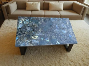 36"x24" Labradorite Stone Kitchen & Bar Counter Top Luxury Dining Hallway Decors - Picture 1 of 9