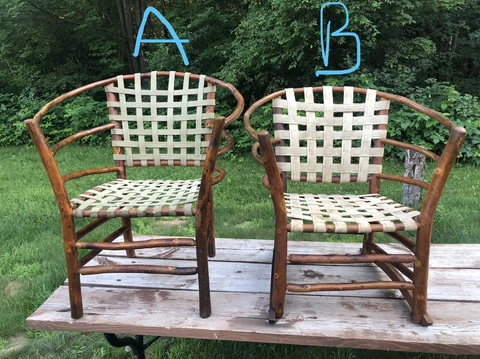 1946 Genuine Old Hickory Double Hoop Barrel Chair- Martinsville IN- Tag Set Of 2 Cover