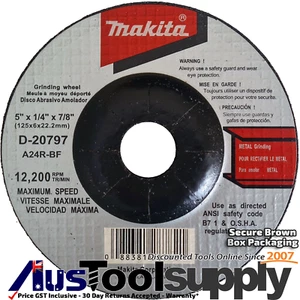 Makita Grinding Disc Wheel 5" Angle Grinder 7/8" Arbor 5 Pack D-20797 - Picture 1 of 4