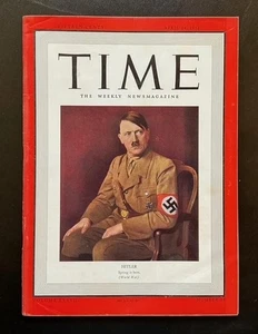 Wow! TIME Magazine April 14, 1941 ADOLF HITLER Cover!! Nazi Germany WWII L@@K! - Picture 1 of 12