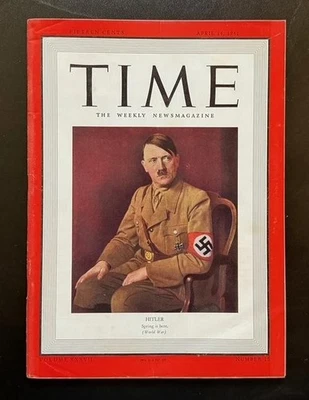 Wow! TIME Magazine April 14, 1941 ADOLF HITLER Cover!! Nazi Germany WWII L@@K! - Image 1 of 4