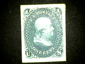 US Stamp # 63 Color Proof Mint Rare Grey BlackBUY IT NOW $149.00 Extra Fine - Picture 1 of 2