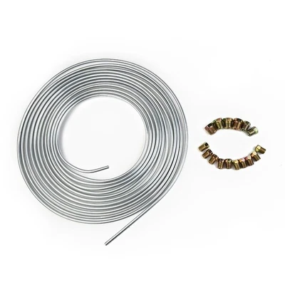 Silver Brake line With 16pcs Fittings Assortment Replacement Practical - Image 1 of 4