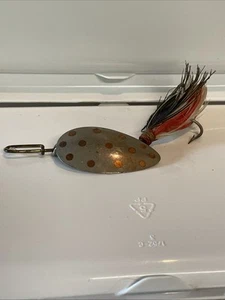 Pflueger Muskill No. Cebo giratorio Muskellunge 2460 talla 7 plumas de pavo real - Imagen 1 de 8