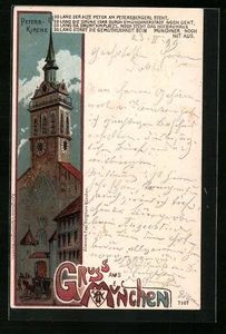 Künstler-AK München, Peterskirche 1899  - Picture 1 of 2