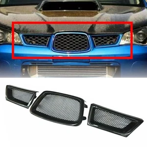 Für Subaru Impreza 9th WRX STI Kohlefaser Front Stoßstange Gitter Kühlergrill 3x - Picture 1 of 5