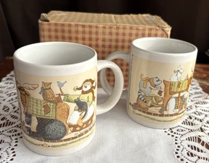 Tazze di Natale Cobble Creek Teresa Kogut amici animali set di 2 confezione regalo - Foto 1 di 2