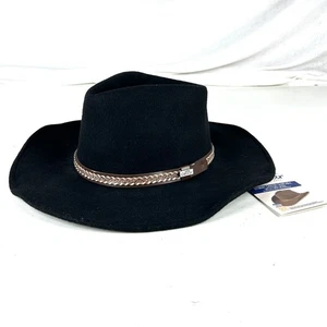 Conner Stormy Canyon Shapeable Men Cowboy Western Wool Hat, Medium - Black - Picture 1 of 7