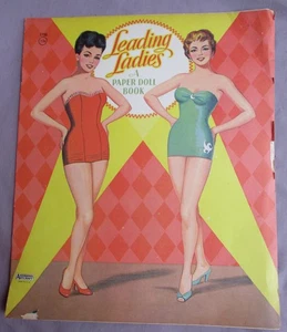 Vintage 1950er führende ausgeschnittene Papierpuppen für Damen 4 10 1/2 Zoll Puppe ungeschnitten - Bild 1 von 15