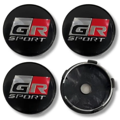 Toyota Alloy Wheel Centre Cap Hub x4 For Many Models Yaris Corolla 60mm Black - Image 1 of 4