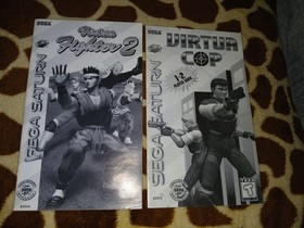 Lot Of 2 Sega Saturn Manuals (Virtua Cop and Virtua Fighter 2)