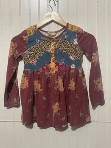 Matilda Jane Girl's Floral Size 8 Top Long Sleeved Cotton Blend EUC M186 - Picture 1 of 5