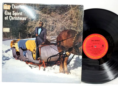 RAY CHARLES The Spirit Of Christmas 1985 LP Columbia FC 40125 Shrink NM Vinyl - Image 1 of 2