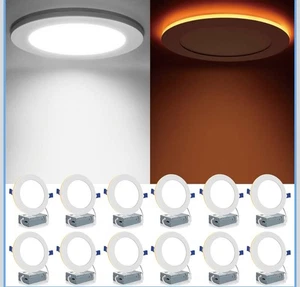 Meconard 12 Pack 6 Inch 5CCT LED Canless Recessed Lighting with Night Light, ... - Picture 1 of 7