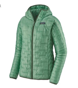 Patagonia Women's Micro Puff Hoody Quilted Puffer Jacket Gypsum Green Size M - Picture 1 of 17