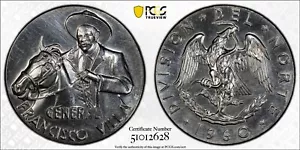 Mexico 1960 Medal Grove P-372 Pancho Villa PCGS SP62 Popular 1 Finer - Picture 1 of 4