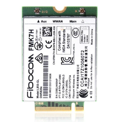Dell DW5820e Fibocom L850-GL LTE/WCDMA 4G WWAN Card Module 284DC/XRDYX/RJH88/FMK - Image 1 of 4