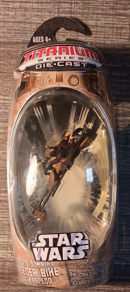 Star Wars Titanium Series Die Cast 2006 Stolen Imperial SPEEDER BIKE with Paploo - Image 1 of 1