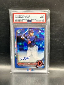 2022 Bowman Chrome 1st Sapphire Edition Jhonkensy Noel Auto Blue PSA 9 Mint #JN - Picture 1 of 2